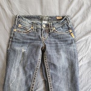 Buckle Silver Brand Jeans Pioneer Bootcut Size 25 Dark Wash